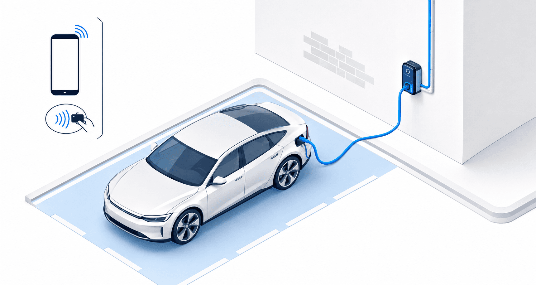 Electric vehicle charging in an apartment parking space